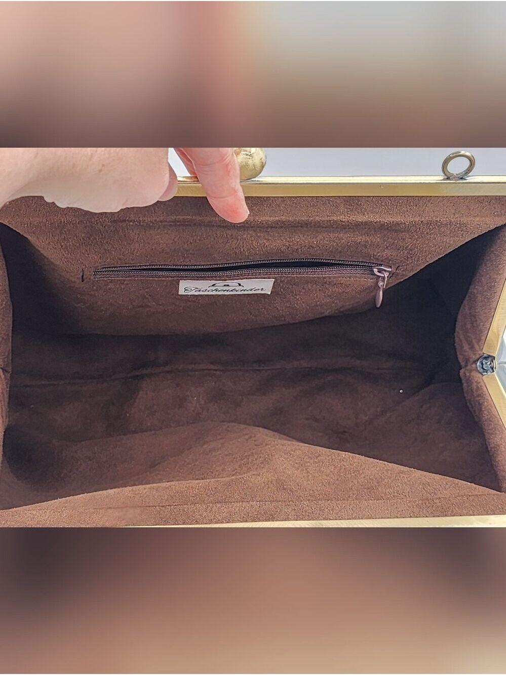 Black Leather Frame Bag #2950 - Picture 11 of 17